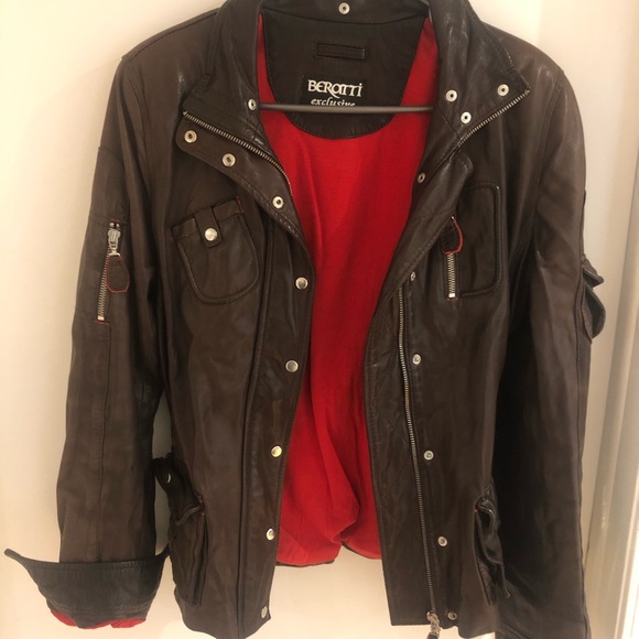 Beratti 100% Leather Fitted jacket Exclusive - Picture 4 of 4